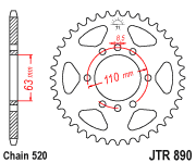 ZEBATKA NAPĘDZANA JT JTR890.42
