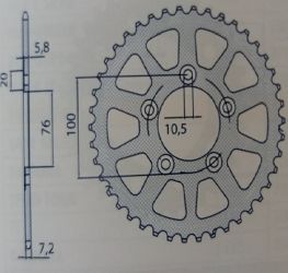 ZEBATKA NAPĘDZANA ALUMINIOWA SUNSTAR SUNR5-4216-46