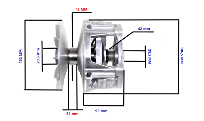 SPRZĘGŁO NAPĘDOWE POWER FORCE WARIATOR POLARIS 800 (OEM 1322743) SOT00014