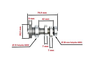 image 3 for WAŁEK ROZRZĄDU ŁOŻYSKAMI 125/150 CCM 4T HONDA CBF 2010-2017 POWER FORCE