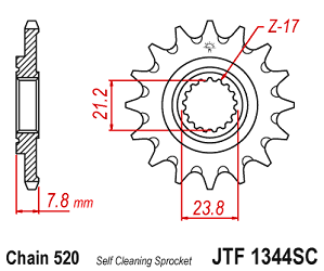 image 1 for ZEBATKA NAPĘDOWA JT JTF1344.13SC 