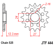 image 1 for ZEBATKA NAPĘDOWA JT JTF444.17 