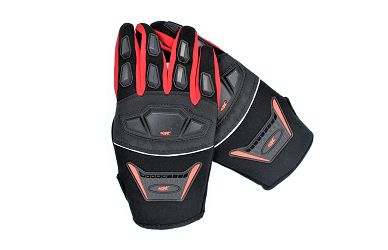 RĘKAWICE MOTOCYKLOWE ENDURO CROSS QUAD MOTO V-02S CZERWONE L EKRAN DOTYKOWY RKW00000023