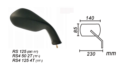 image 2 for LUSTERKO PRAWE APRILIA RS4 50/125+RS 125 POWER FORCE 