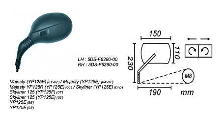 image 2 for LUSTERKO LEWE YAMAHA MAJESTY 125 2001-07 POWER FORCE