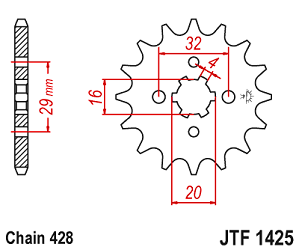 ZEBATKA NAPĘDOWA JT JTF1425.14