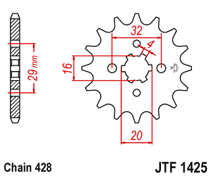 image 1 for ZEBATKA NAPĘDOWA JT JTF1425.15 