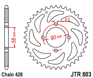 ZEBATKA NAPĘDZANA JT JTR803.45