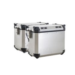 KUFRY BOCZNE ALUMINIOWE 42L+36L ZE STELAŻAMI TRK502X