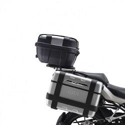KUFER CENTRALNY ALUMINIOWY GIVI ZE STELAŻEM TRK502/502X