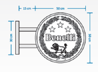 image 2 for PODŚWIETLANY PLAFON ZEWNĘTRZNY BENELLI OKRĄGŁY 50 CM 