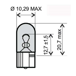 ŻARÓWKA T10 12V 5W