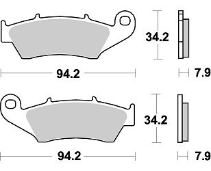 KLOCKI HAMULCOWE BRAKING SEMI METALLIC 966SM1