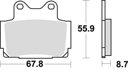 image 2 for KLOCKI HAMULCOWE BRAKING SEMI METALLIC 679SM1