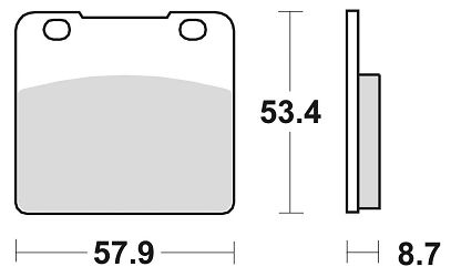 image 2 for KLOCKI HAMULCOWE BRAKING SEMI METALLIC 680SM1