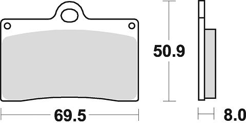 image 2 for KLOCKI HAMULCOWE BRAKING SEMI METALLIC 688SM1