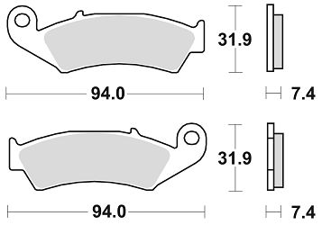image 2 for KLOCKI HAMULCOWE BRAKING SEMI METALLIC 700SM1