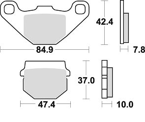 image 2 for KLOCKI HAMULCOWE BRAKING SEMI METALLIC 702SM1