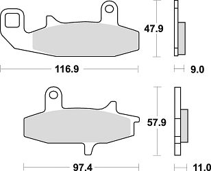 image 2 for KLOCKI HAMULCOWE BRAKING SEMI METALLIC 709SM1