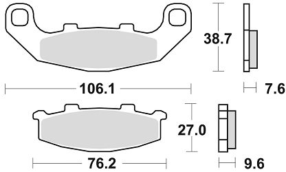 image 2 for KLOCKI HAMULCOWE BRAKING SEMI METALLIC 712SM1