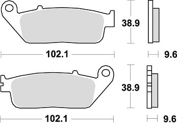 image 2 for KLOCKI HAMULCOWE BRAKING SEMI METALLIC 720SM1