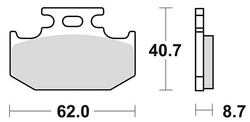 image 2 for KLOCKI HAMULCOWE BRAKING SEMI METALLIC 722SM1