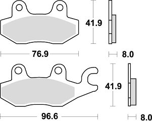 image 2 for KLOCKI HAMULCOWE BRAKING SEMI METALLIC 725SM1
