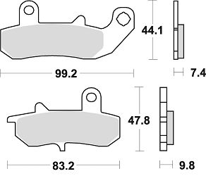 image 2 for KLOCKI HAMULCOWE BRAKING SEMI METALLIC 728SM1