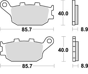 image 2 for KLOCKI HAMULCOWE BRAKING SEMI METALLIC 742SM1