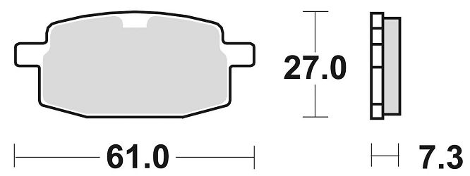 image 2 for KLOCKI HAMULCOWE BRAKING SEMI METALLIC 744SM1