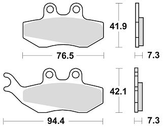 image 2 for KLOCKI HAMULCOWE BRAKING SEMI METALLIC 770SM1
