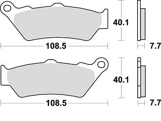 image 2 for KLOCKI HAMULCOWE BRAKING SEMI METALLIC 780SM1