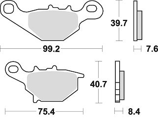 image 2 for KLOCKI HAMULCOWE BRAKING SEMI METALLIC 785SM1