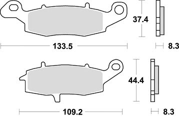 image 2 for KLOCKI HAMULCOWE BRAKING SEMI METALLIC 787SM1