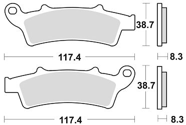 image 2 for KLOCKI HAMULCOWE BRAKING SEMI METALLIC 853SM1 (FA324)