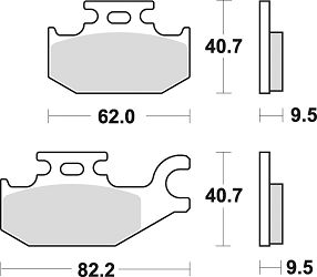 image 2 for KLOCKI HAMULCOWE BRAKING SEMI METALLIC 862SM1 