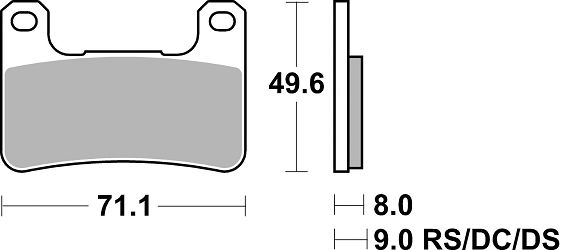 image 2 for KLOCKI HAMULCOWE BRAKING SEMI METALLIC RACE 898CM66 