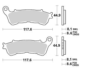 image 2 for KLOCKI HAMULCOWE BRAKING SEMI METALLIC 910SM1