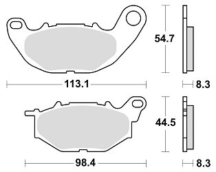 KLOCKI HAMULCOWE BRAKING SEMI METALLIC 968SM1