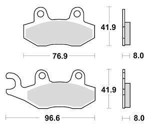 image 2 for KLOCKI HAMULCOWE BRAKING SINTERED 696CM44 OFFROAD