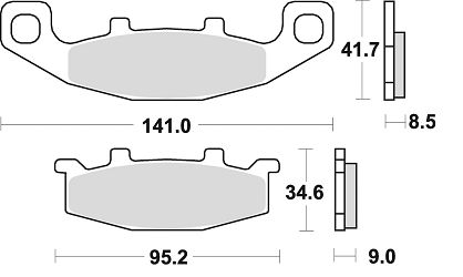 image 2 for KLOCKI HAMULCOWE BRAKING SINTERED 698CM56 TYLNE