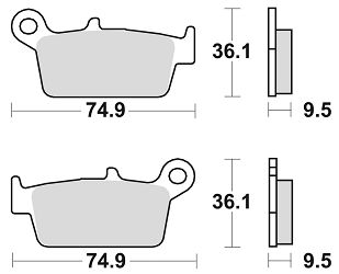 image 2 for KLOCKI HAMULCOWE BRAKING SINTERED 701CM44 OFFROAD