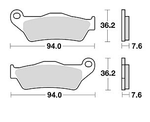 image 2 for KLOCKI HAMULCOWE BRAKING SINTERED 746CM55 PRZEDNIE 