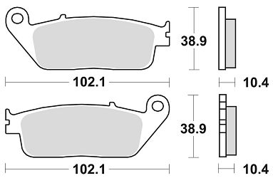 image 2 for KLOCKI HAMULCOWE BRAKING SINTERED 748CM56 TYLNE