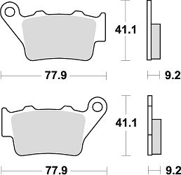 image 2 for KLOCKI HAMULCOWE BRAKING SINTERED 773CM56 TYLNE