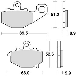 image 2 for KLOCKI HAMULCOWE BRAKING SINTERED 775CM56 TYLNE