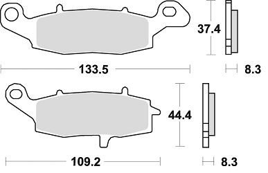 image 2 for KLOCKI HAMULCOWE BRAKING SINTERED 782CM55 PRZEDNIE
