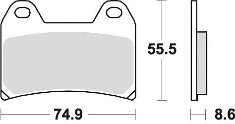 image 2 for KLOCKI HAMULCOWE BRAKING SINTERED 784CM55 PRZEDNIE 