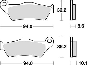 image 2 for KLOCKI HAMULCOWE BRAKING SINTERED 794CM56 TYLNE