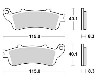 image 2 for KLOCKI HAMULCOWE BRAKING SINTERED 813CM56 TYLNE
